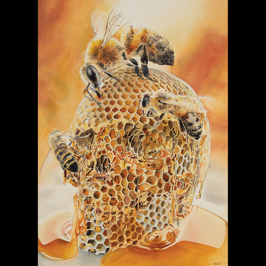 Buzzkill, 2019, watercolor, 20 x 28 in. / 50.8 x 71.12 cm.
