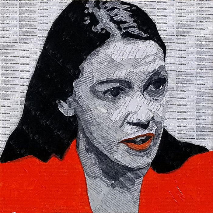 A.O.C., 2020, mixed media on canvas, 30 x 30 in. / 76.2 x 76.2 cm.