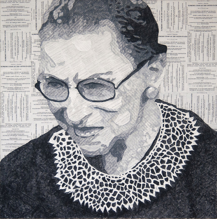 Dissenting, 2020, mixed media on canvas, 30 x 30 in. / 76.2 x 76.2 cm.