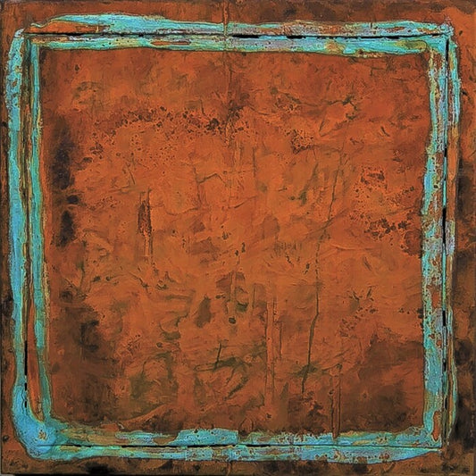 Square, 2017, metal effects paint, 12 x 12 in. / 30.48 x 30.48 cm.