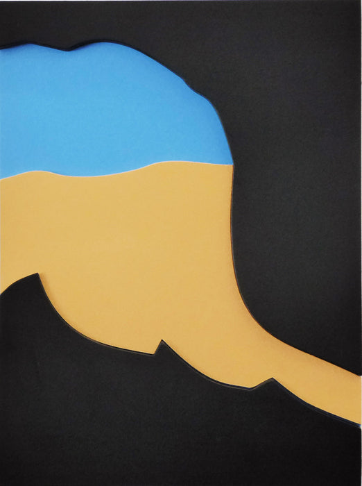 Desert Cave, 2020, spray painted wood panel, 9 x 12 in. / 22.86 x 30.48 cm.