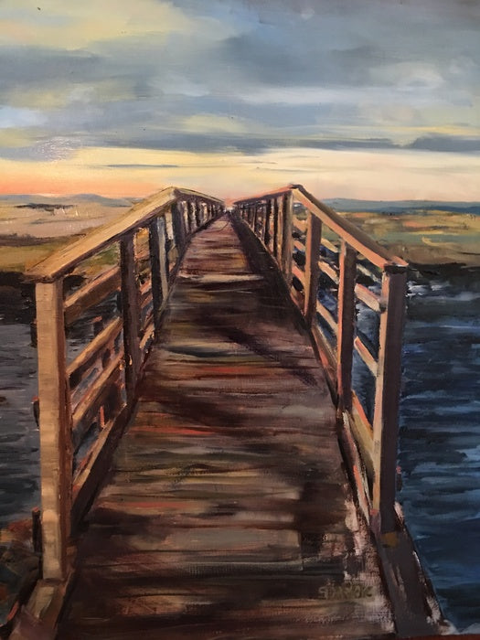The Boardwalk #2, 2020, oil on canvas, 20 x 16 in. / 50.8 x 40.64 cm.