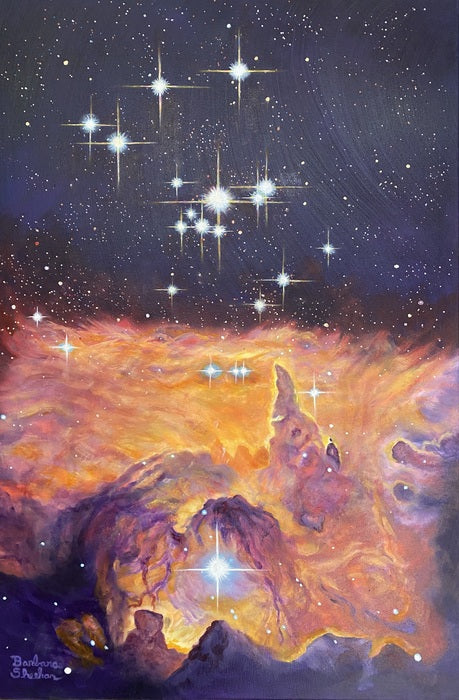 "Heavenly Creche", 2020, oil on canvas, 3 x 2 ft. / 36 x 24 in.