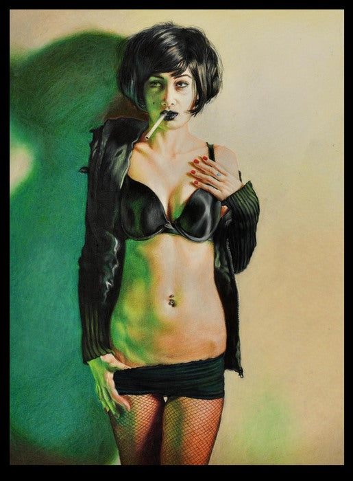 We Could Die By It, 2012, colored pencil on paper, 12 x 24 in. / 30.48 x 60.96 cm.