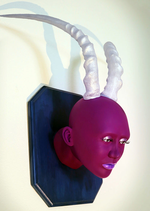 Not Like Other Girls, 2020, mixed media, 19 x 18 x 8 in. / 48.26 x 45.72 x 20.32 cm.