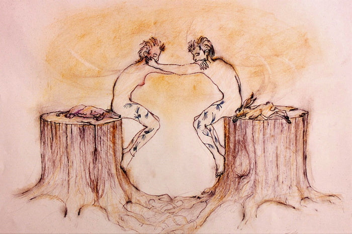 Facing The Wilderness, 2005, mixed media on paper, 20 x 26 in. / 50.8 x 66.04 cm.