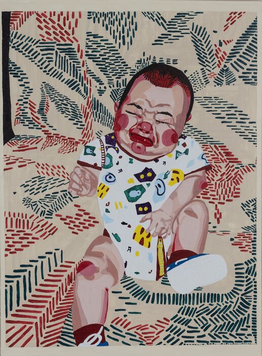 Cry Baby, 2021, acrylic on canvas, 30 x 22 in. / 76.2 x 55.88 cm.