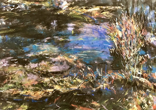 Tropical Landscape 6, 2018, mixed media on paper, 46 x 59 in. / 116.84 x 149.86 cm.