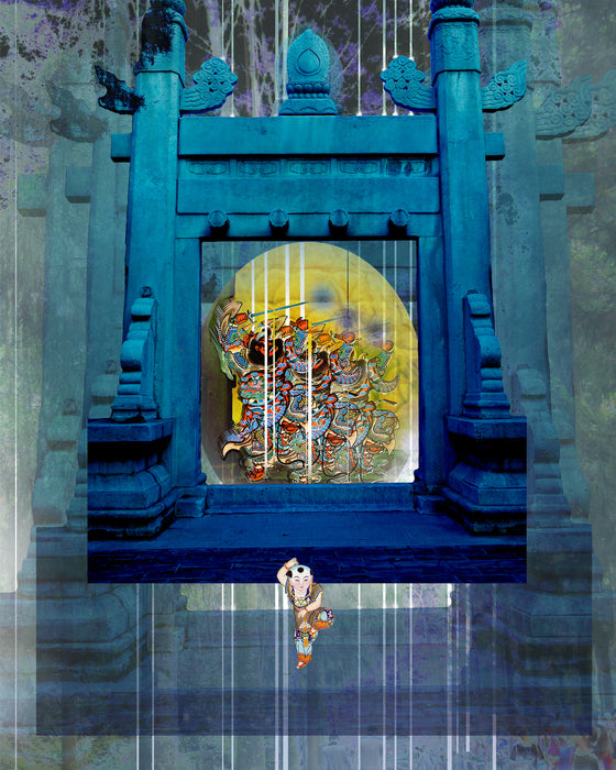 Scan for Whatever, 2021, digital photo collage, 16 x 20 in. / 40.64 x 50.8 cm.