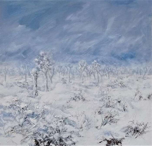 DESERT SNOWSTORM, 2019, acrylic on canvas, 36 x 36 in. / 91.44 x 91.44 cm.