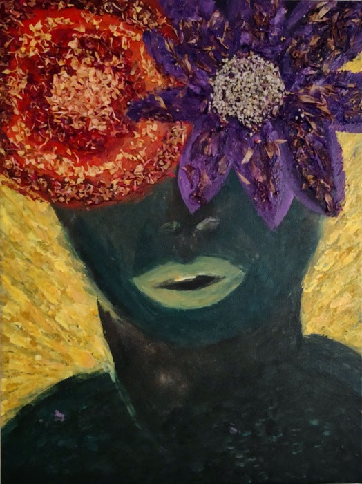 Awaken in Bloom, 2021, mixed media, 24 x 18 in. / 60.96 x 45.72 cm.