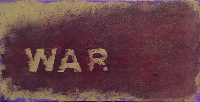 Wind Erosion: Erasing War, 2021, oil, 12 x 24 in. / 30.48 x 60.96 cm.