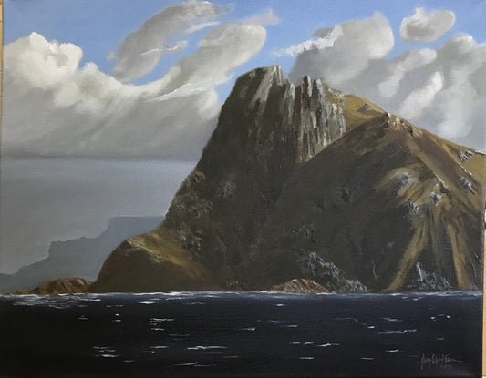 Rounding Cape Horn, Chile, 2021, oil on canvas, 20 x 24 in. / 50.8 x 60.96 cm.