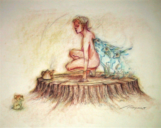 Midnight Whistle, 2008, mixed media on paper, 20 x 26 in. / 50.8 x 66.04 cm.