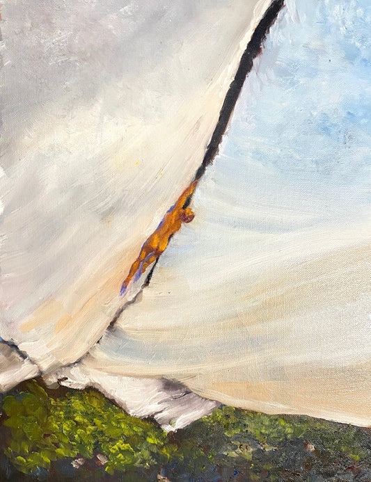 Stuck in Between, 2020, oil, 22 x 18 in. / 55.88 x 45.72 cm.