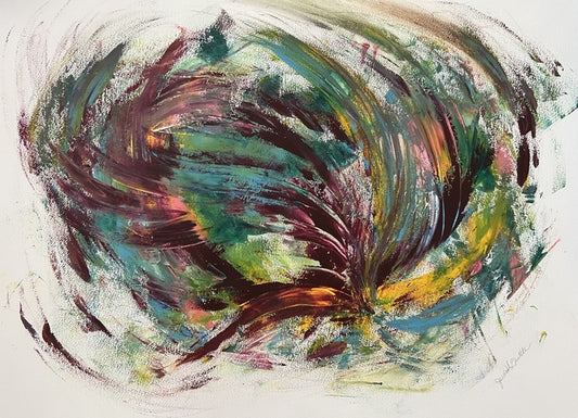 Dynamism, 2022, acrylic on watercolor paper, 22 x 30 in. / 55.88 x 76.2 cm.
