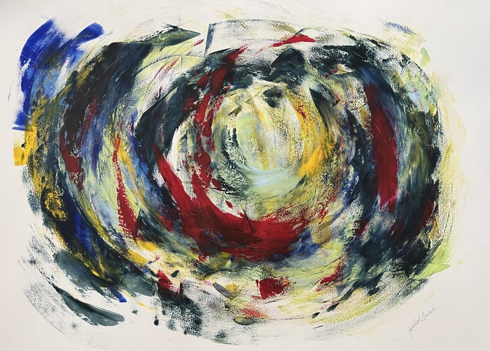 Evolving Planet, 2022, watercolor on watercolor paper, 22 x 30 in. / 55.88 x 76.2 cm.