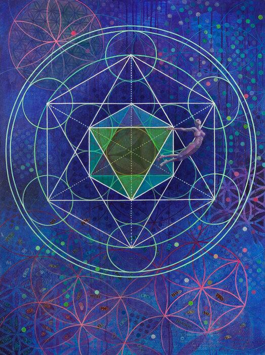 Global Warnings: Air, 2022, acrylic on cradled wood panel, 40 x 30 in. / 101.6 x 76.2 cm.