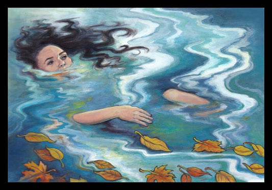 October, 2022, acrylic on illustration board, 5 x 6.5 in. / 12.7 x 16.51 cm.