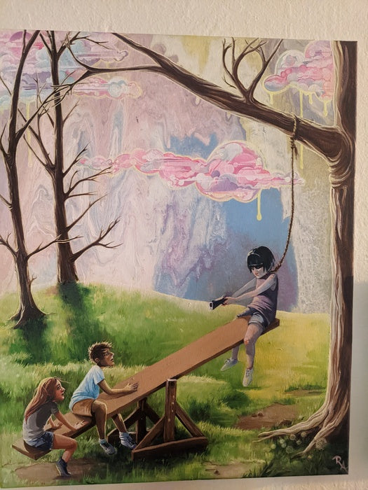 A Little Help From My Friends, 2022, acrylic on canvas, 20 x 16 in. / 50.8 x 40.64 cm.