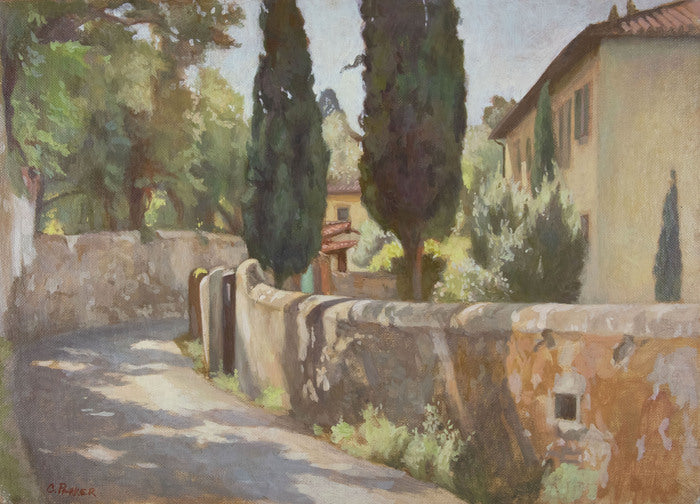 Via San Leonardo, 2021, oil, 14 x 18 in. / 35.56 x 45.72 cm.