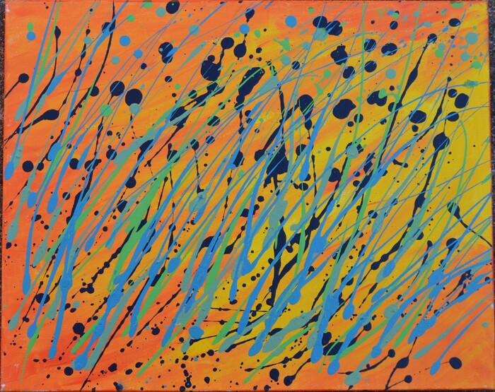 Tall Grass Swaying, 2020, acrylic on canvas, 16 x 20 in. / 40.64 x 50.8 cm.