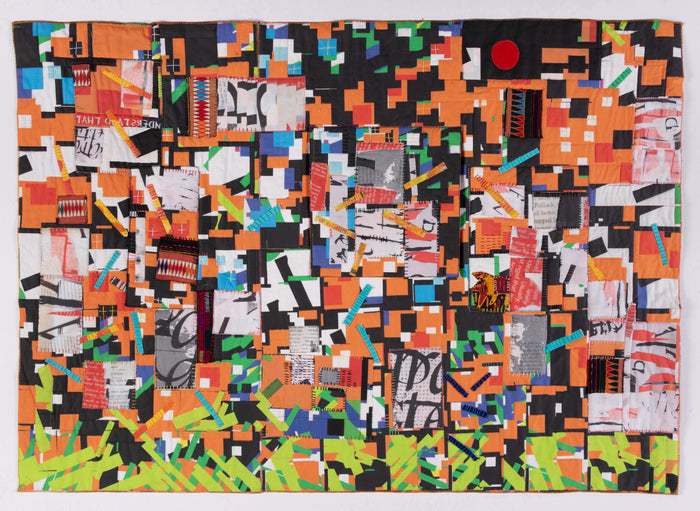 This City Never Sleeps, 2020, textile collage, 37 x 54 in. / 93.98 x 137.16 cm.