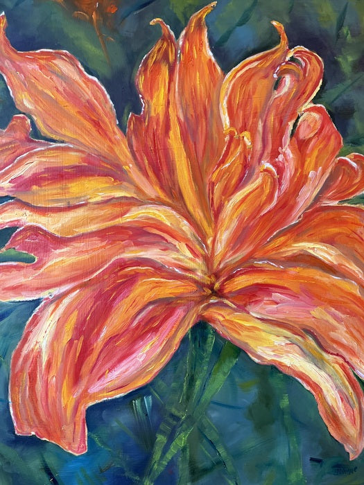 Daylily, 2023, oil, 20 x 25 in. / 50.8 x 63.5 cm.