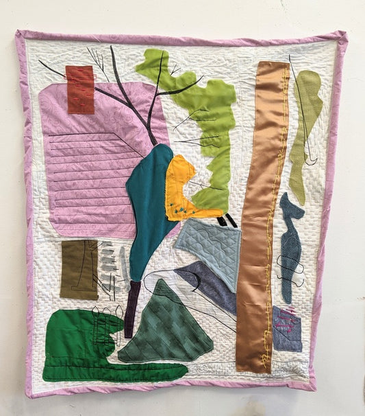 Landscape Quilt 1, 2021. textiles, 40 x 36 in. / 101.6 x 91.44 cm.