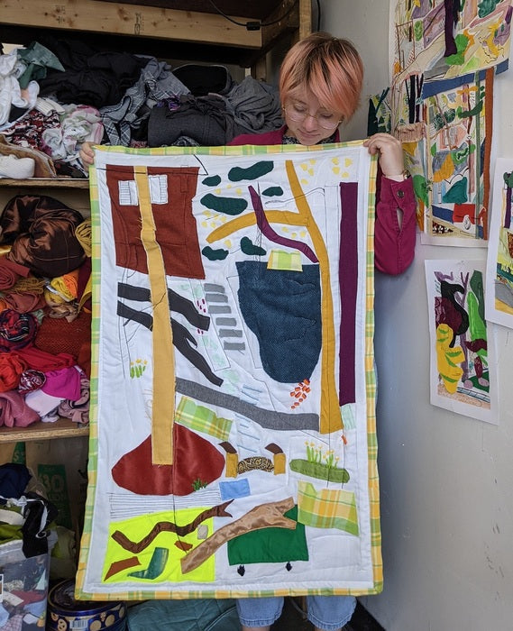 Landscape Quilt 2, 2021, textiles, 44 x 36 in. / 111.76 x 91.44 cm.