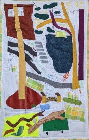 Landscape Quilt 2, 2021, textiles, 44 x 36 in. / 111.76 x 91.44 cm.