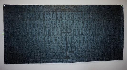 Truth #3, 2023, acrylic on cotton canvas, 26 x 56 in. / 66.04 x 142.24 cm.