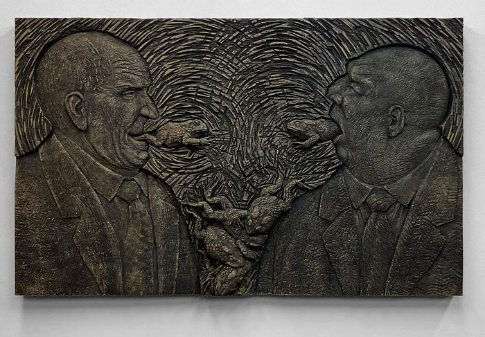 Toads, 2023, wood, 29 x 18 in. / 73.66 x 45.72 cm.