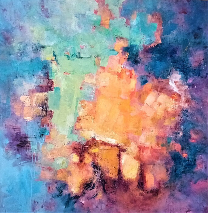 Sounds From the Earth, 2023, oil and acrylic on canvas, 45 x 45 in. / 114.3 x 114.3 cm.