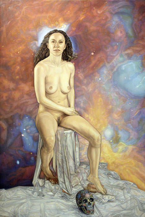 Contemplating the Tarantula Nebula, 2023, acrylic, 60 x 40 in. / 152.4 x 101.6 cm.