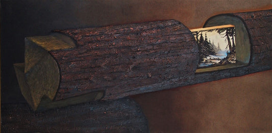 Scenic Overlook, 1999, oil and acrylic on canvas, 24 x 48 in. / 60.96 x 121.92 cm.