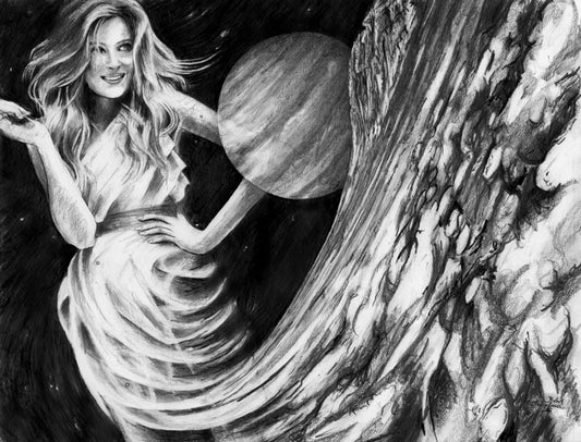 ... in Wonderland, 2024, graphite pencil on paper, 16 x 20 in. / 40.64 x 50.8 cm.