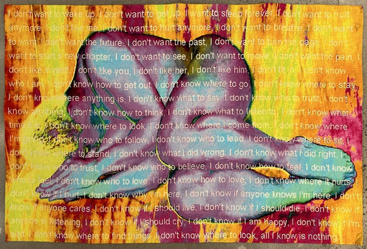 Within, 2023, art quilt, 50 x 36 in. / 127 x 91.44 cm.