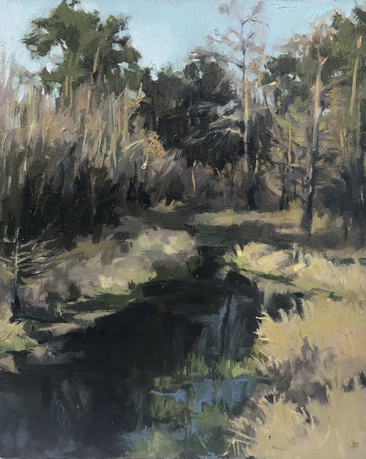 Winter Cordgrass, 2024, oil on panel, 10 x 8 in. / 25.4 x 20.32 cm.