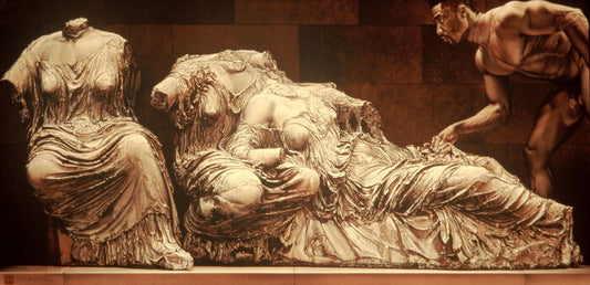 Classical Figures I, 1994, airbrushed acrylic on canvas, 30 x 60 in. / 76.2 x 152.4 cm.