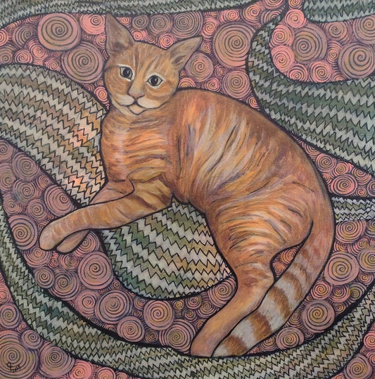 In-sin-nance, 2024, sharpie and acrylic on canvas, 24 x 24 in. / 60.96 x 60.96 cm.