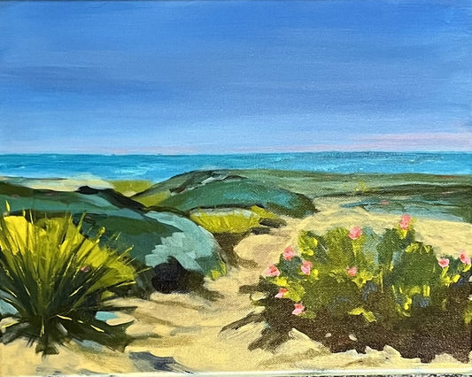 Cape Cod Dunes, 2024, acrylic, 12 x 9 in. / 30.48 x 22.86 cm.