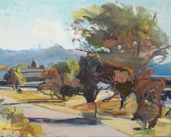 Grown Up Weeds at the Bulb, 2018, oil on canvas, 24 x 30 in. / 60.96 x 76.2 cm.
