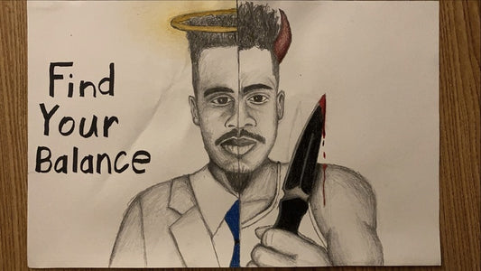 A Well Balanced Self Portrait, 2017, pencil, 10.5 x 16 in. / 26.67 x 40.64 cm.