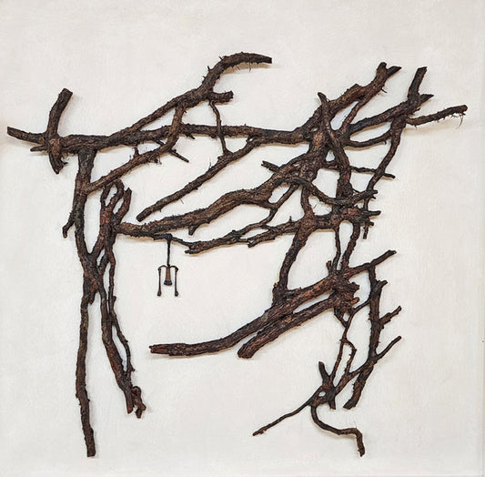 Scholar Roots 1, 2024, mixed media, 33 x 33 in. / 83.82 x 83.82 cm.