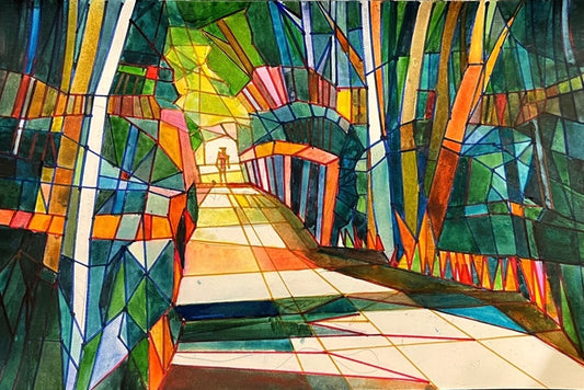 KALEIDOSCOPE OF COLOR, 2024, watercolor, 15 x 22 in. / 38.1 x 55.88 cm.