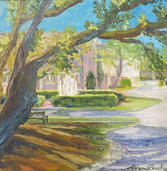 East Beach Shade, 2023, oil on panel, 12 x 12 in. / 30.48 x 30.48 cm.