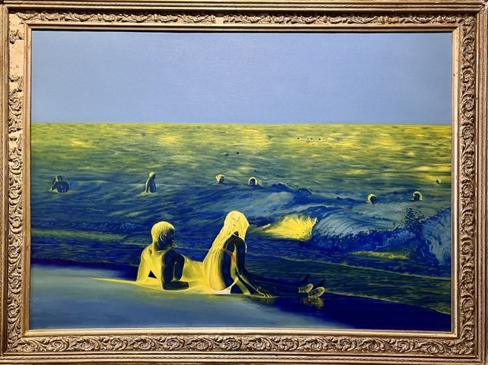 Watching the Tide, 2023, oil paint, 20 x 28 in. / 50.8 x 71.12 cm.