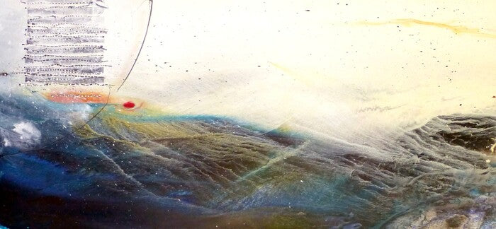 Inner Compass, 2025, water media, 30 x 60 in. / 76.2 x 152.4 cm.