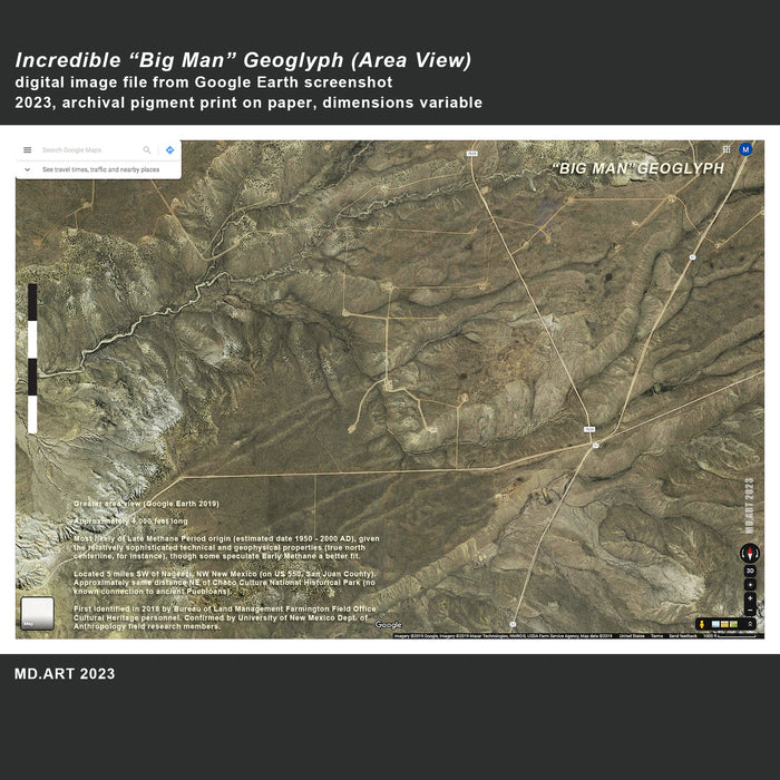 "Big Man" Geoglyph, 2019, photo print, 36 x 24 in. / 91.44 x 60.96 cm.